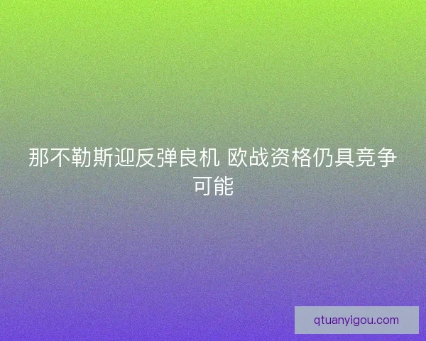 那不勒斯迎反弹良机 欧战资格仍具竞争可能